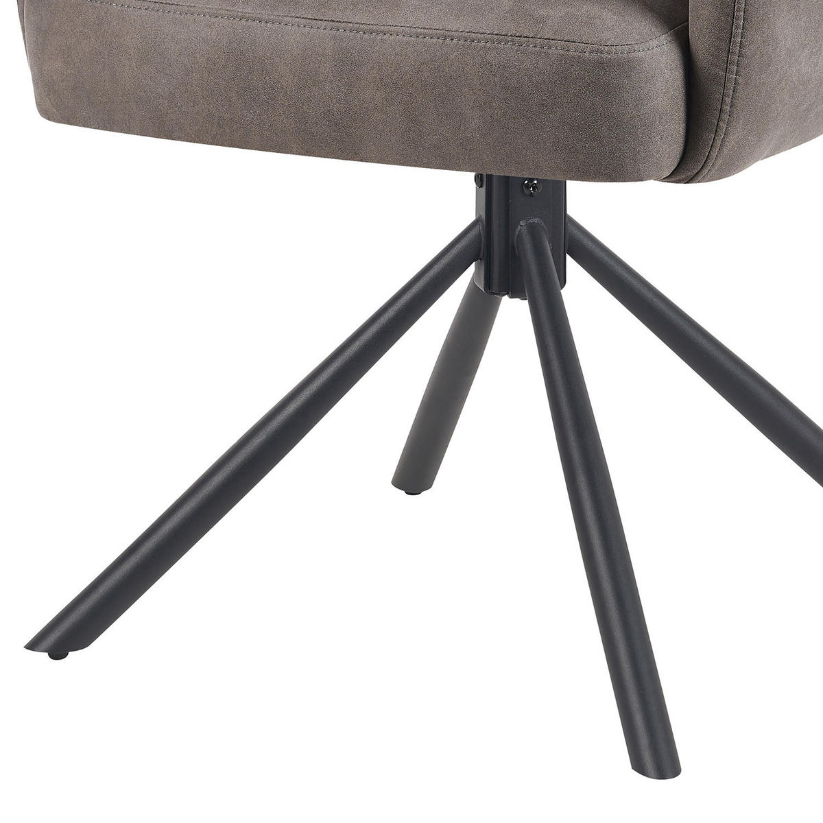 ARMLEHNSTUHL Mika-Jana 2er-Set - Taupe/Schwarz, Textil/Metall (59/94/66cm) - DUBI Möbel