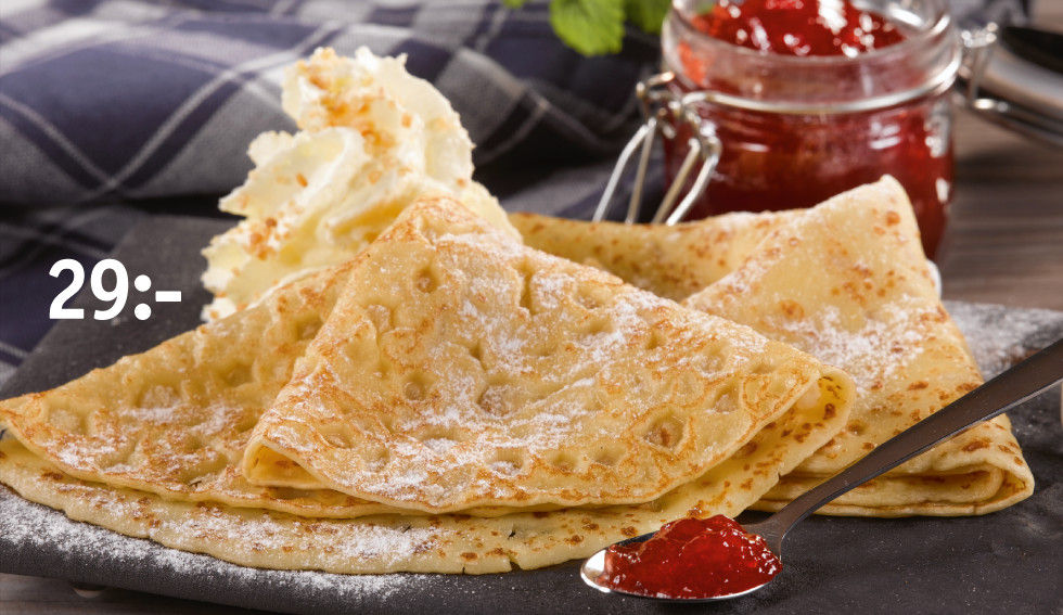 Tva pannkakor