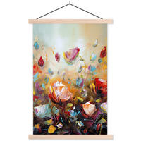 POSTER Blumen - Kunst - Natur - Ölgemälde 40x60 cm - Multicolor, Textil (40/60/0.15cm) - MuchoWow