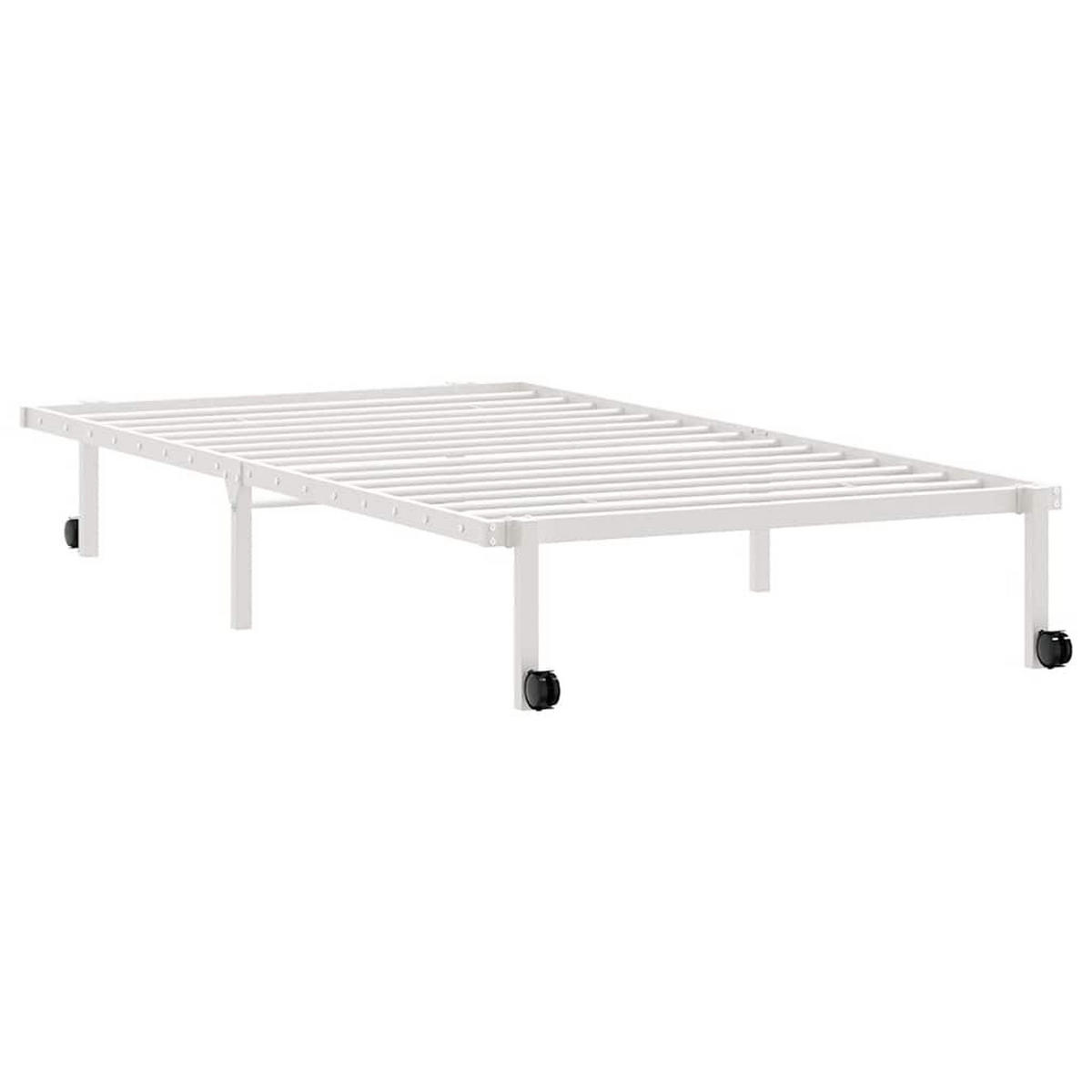 BETTGESTELL Zusammenklappbar 222/104.5/30 cm Weiß Stahl - Weiß, Metall (100/200cm) - vidaXL