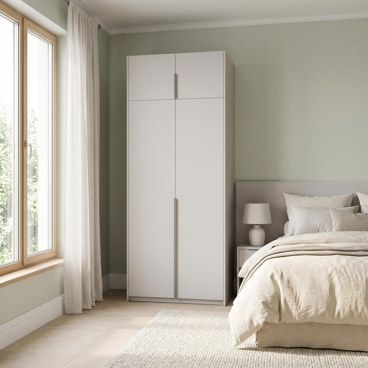 DREHTÜRENSCHRANK AMARA 100/250/58cm 2-türig Kaschmir - Kaschmir, Holzwerkstoff (100/250/58cm) - MASSENO