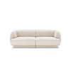 SOFA Miley aus Samt leichtes beige 2 Sitzplätze - Beige, Textil (90/70/180cm) - Micadoni