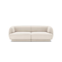 SOFA Miley aus Samt leichtes beige 2 Sitzplätze - Beige, Textil (90/70/180cm) - Micadoni