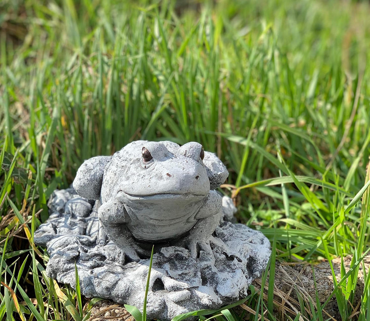 STEINFIGUR Frosch Frösche frostfest wetterfest Gartenfigur - Grau, Stein (18/12/19cm) - stoneandstyle