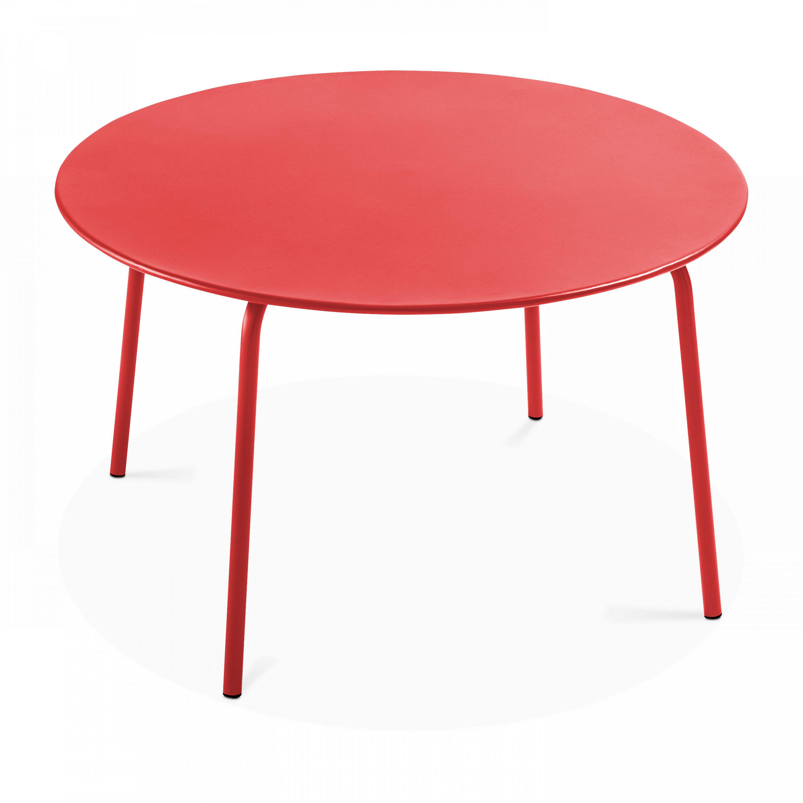GARTENTISCH , Rot - Rot, Metall (120/120/72cm) - Oviala