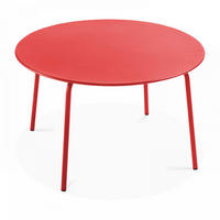 GARTENTISCH , Rot - Rot, Metall (120/120/72cm) - Oviala