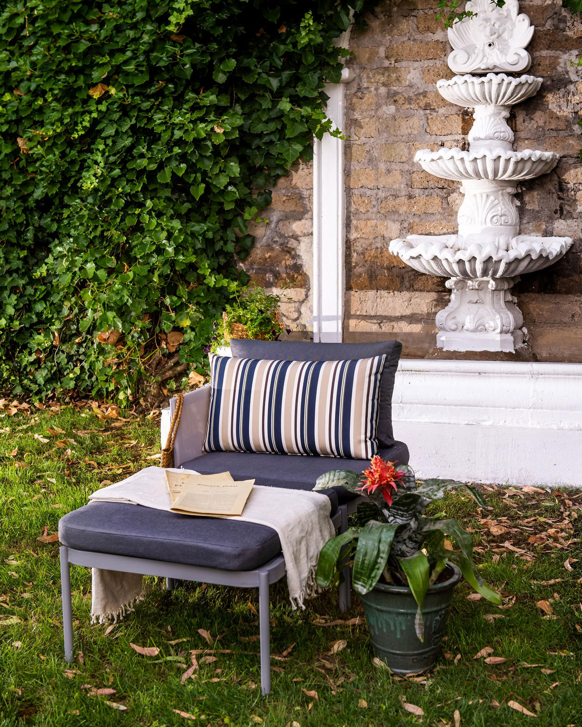 LOUNGE set cu 2 locuri modular gri Terracina - gri, metal - Beliani