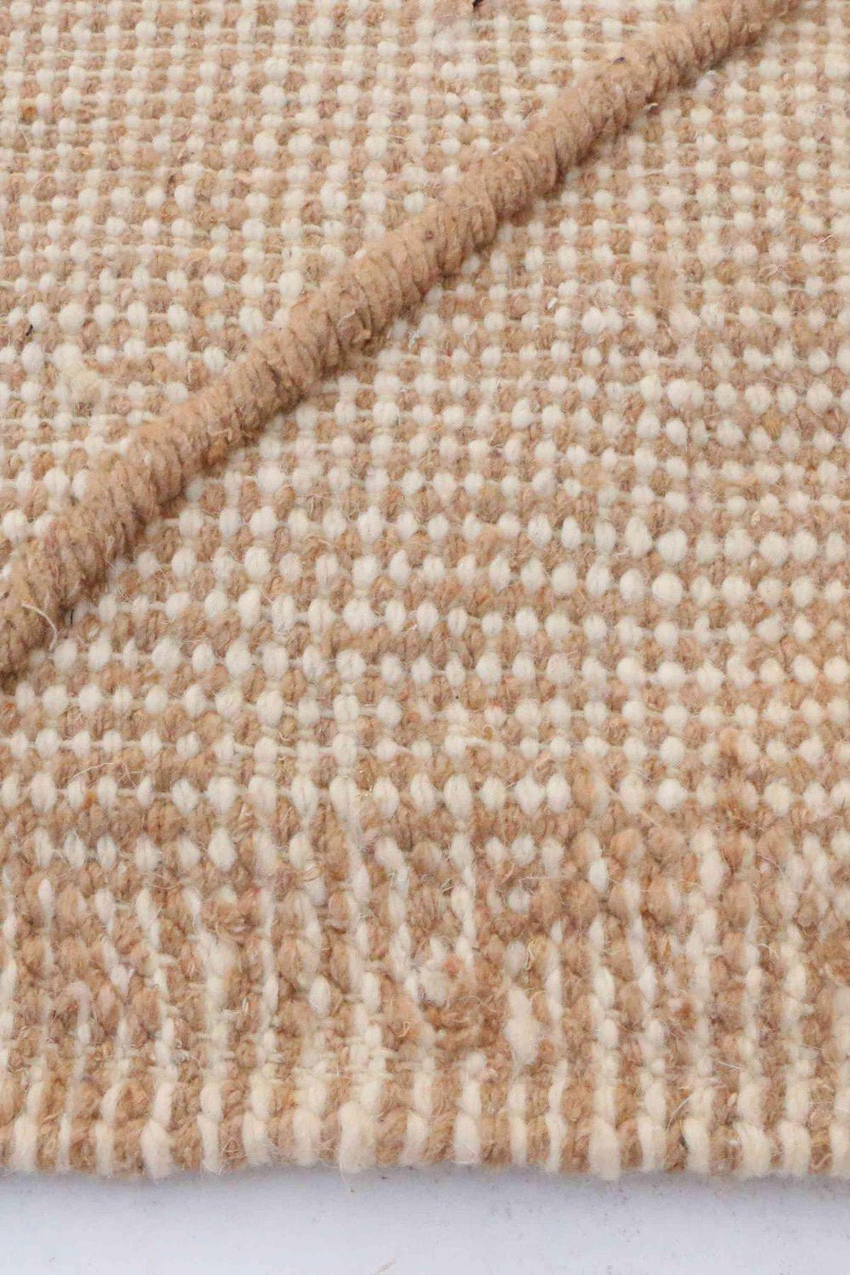 BERBERTEPPICH aus reiner Wolle 102x 167 cm - Beige, Naturmaterialien (102/167cm) - AFK Living