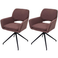 ESSZIMMERSTUHL Braun 2er-Set - Hellbraun/Braun, Textil (57/86/61cm) - Jamb