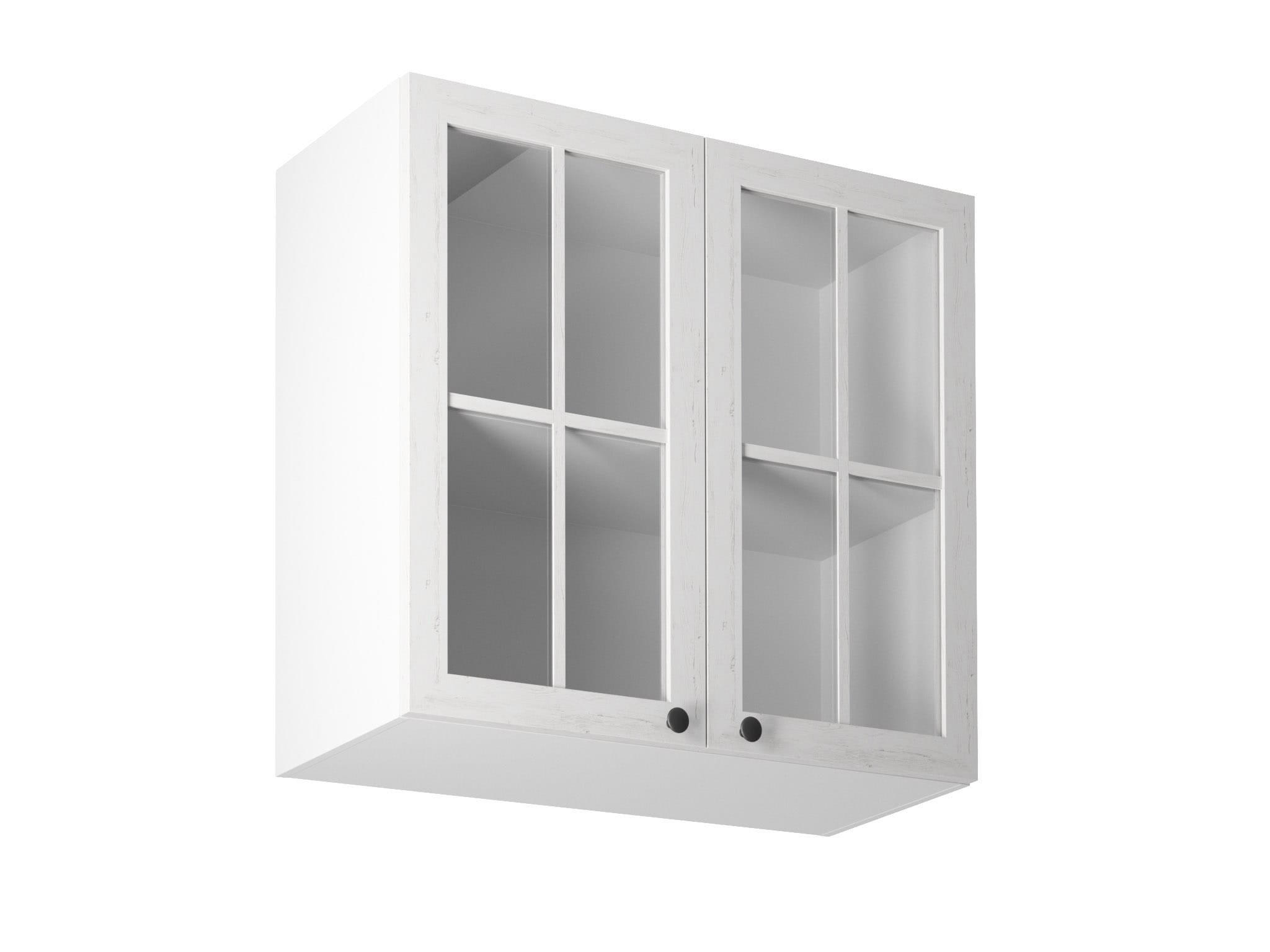 GLASHÄNGESCHRANK G80S – Provence – Andersen Pinie - Pinienfarben, Glas/Holzwerkstoff (80/72/32cm) - ROYAL24_MARKT