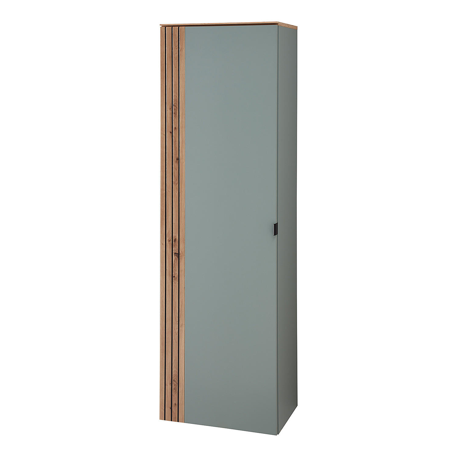HÄNGE-GARDEROBENSCHRANK - Schwarz/Mintgrün, Holzwerkstoff/Metall (55/179/37cm) - home24
