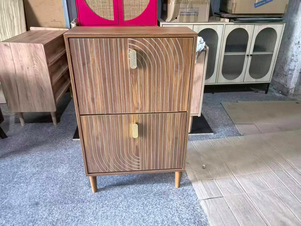 SCHUHSCHRANK 60 cm Braun mit 2 Klapptüren und verstellbaren Einlegeböden - Braun, Holzwerkstoff (60/96/24cm) - Flora Grace