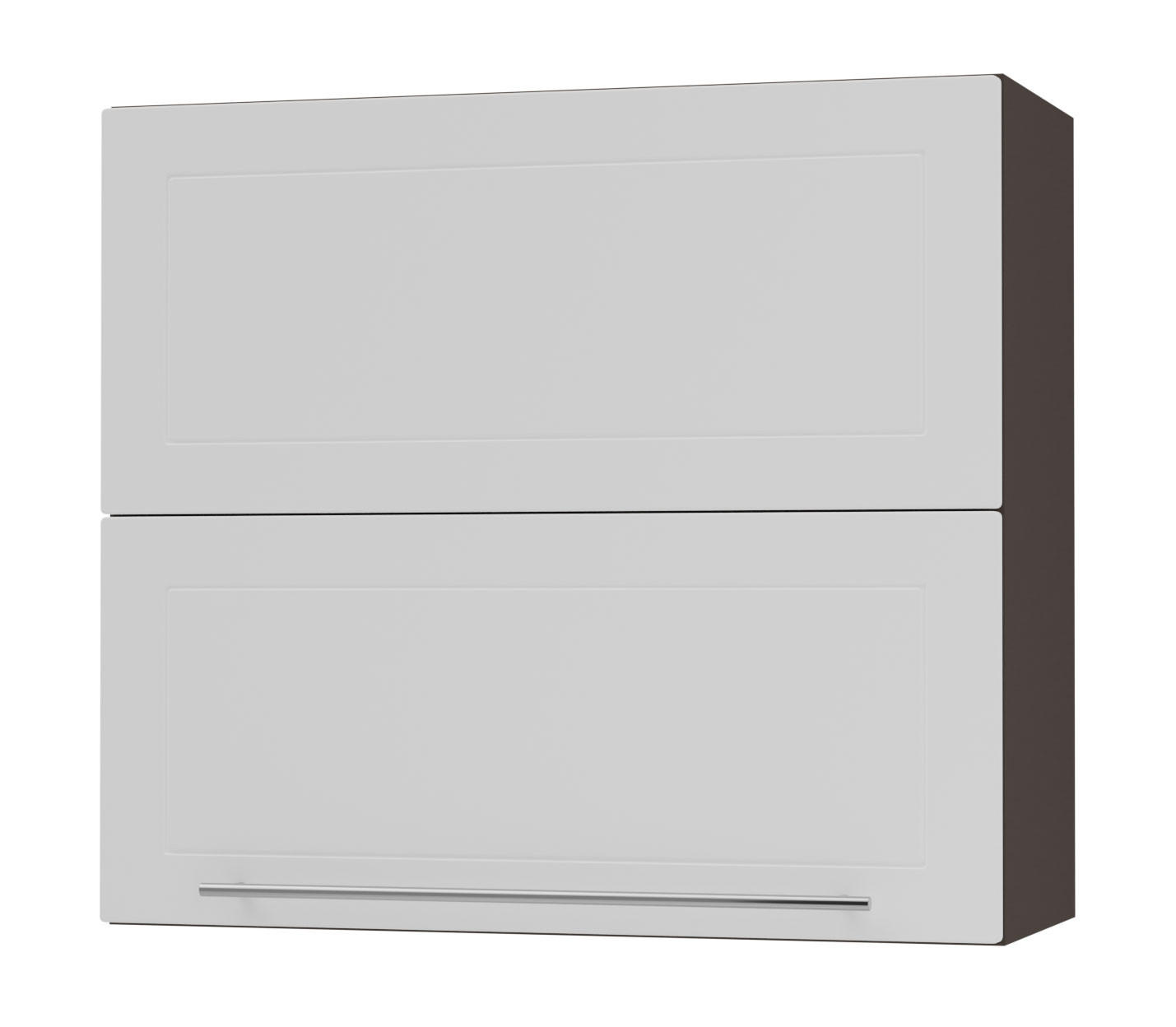 KÜCHENHÄNGESCHRANK Kvantum W8B/80 Weiß Matt / Lava Matt 80 / 32,5 / 72cm - Dunkelgrau/Weiß, Holz/Holzwerkstoff (80/72/32.5cm) - Feldmann-Wohnen