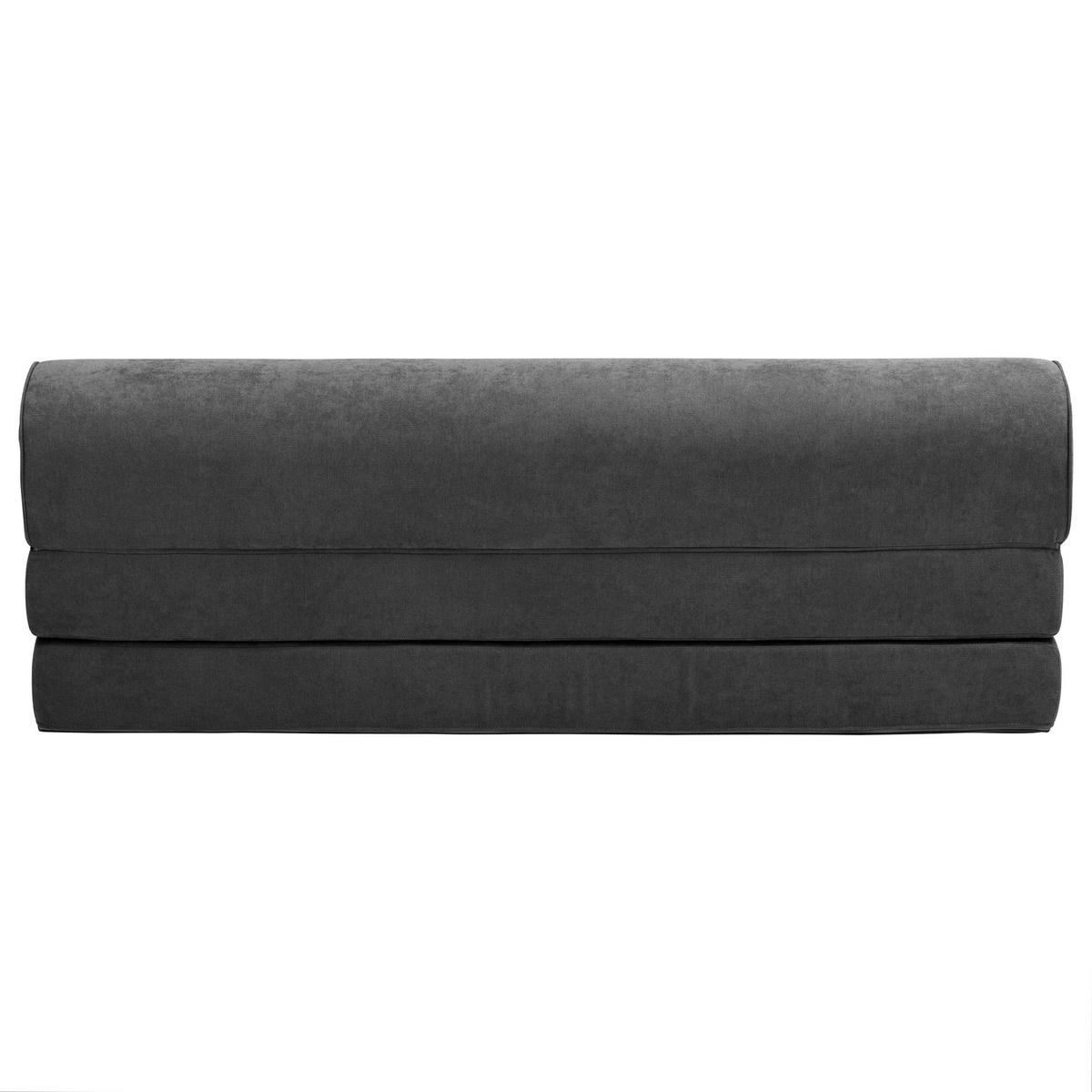 FALTSOFA Katusha Flachgewebe anthrazit - Anthrazit, Kunststoff (80/57/160cm) - 58aufmkessel