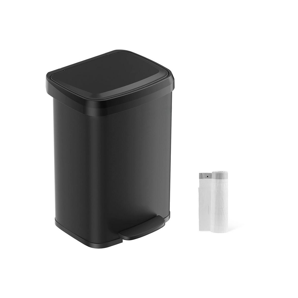 MÜLLEIMER NASSAU - Schwarz, Kunststoff (32.1/58.6/40.4cm) - Hansiro