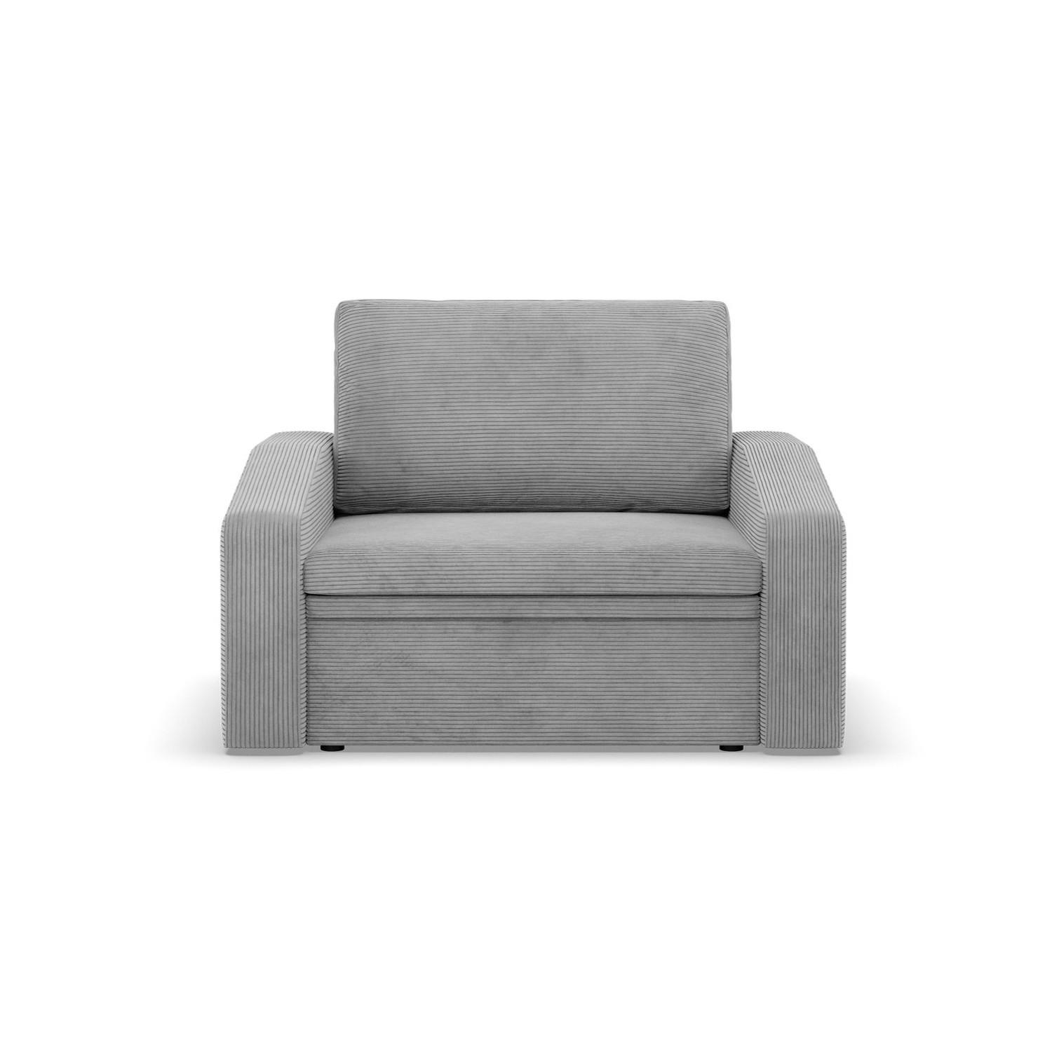 LOUNGESESSEL ORBIT, 90 CM, Cord - Grau - Grau, Textil (118/80/87cm)