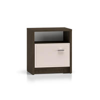 NOČNÍ STOLEK Kaius Kašmír a tmavé dřevo - béžová, kompozitní dřevo (50/54.8/35cm) - Petits-meubles