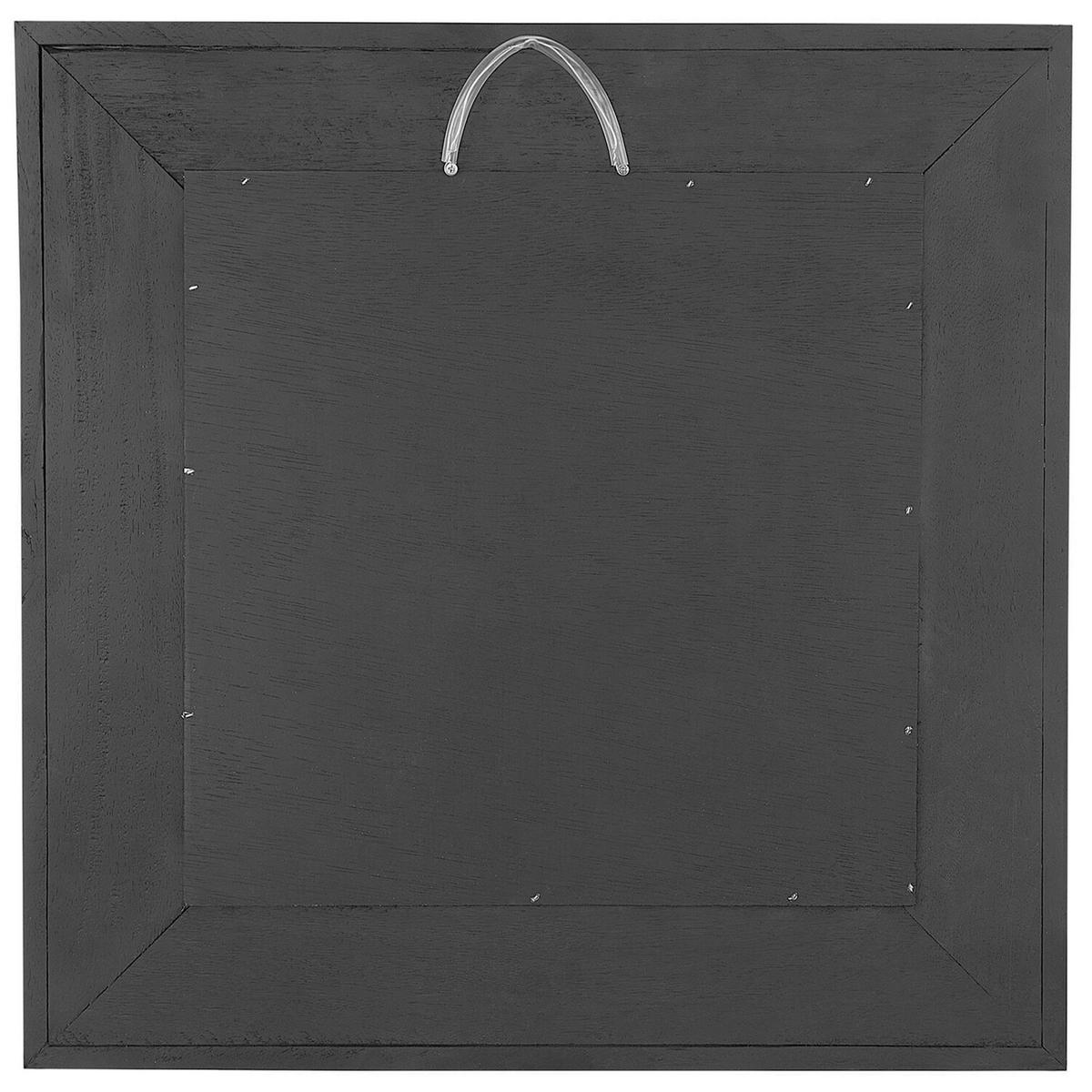 WANDSPIEGEL Teakholz dunkelbraun quadratisch 60/60 cm Boise - Dunkelbraun, Holz (60/60/3cm) - Beliani