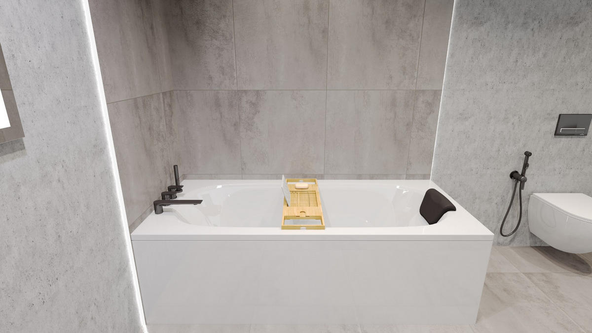 BADEWANNE Rechteck VITAE 180/80 + Ablage + Kopfstütze Ablauf Füße - Weiß, Kunststoff (80/55.5/180cm) - bad land