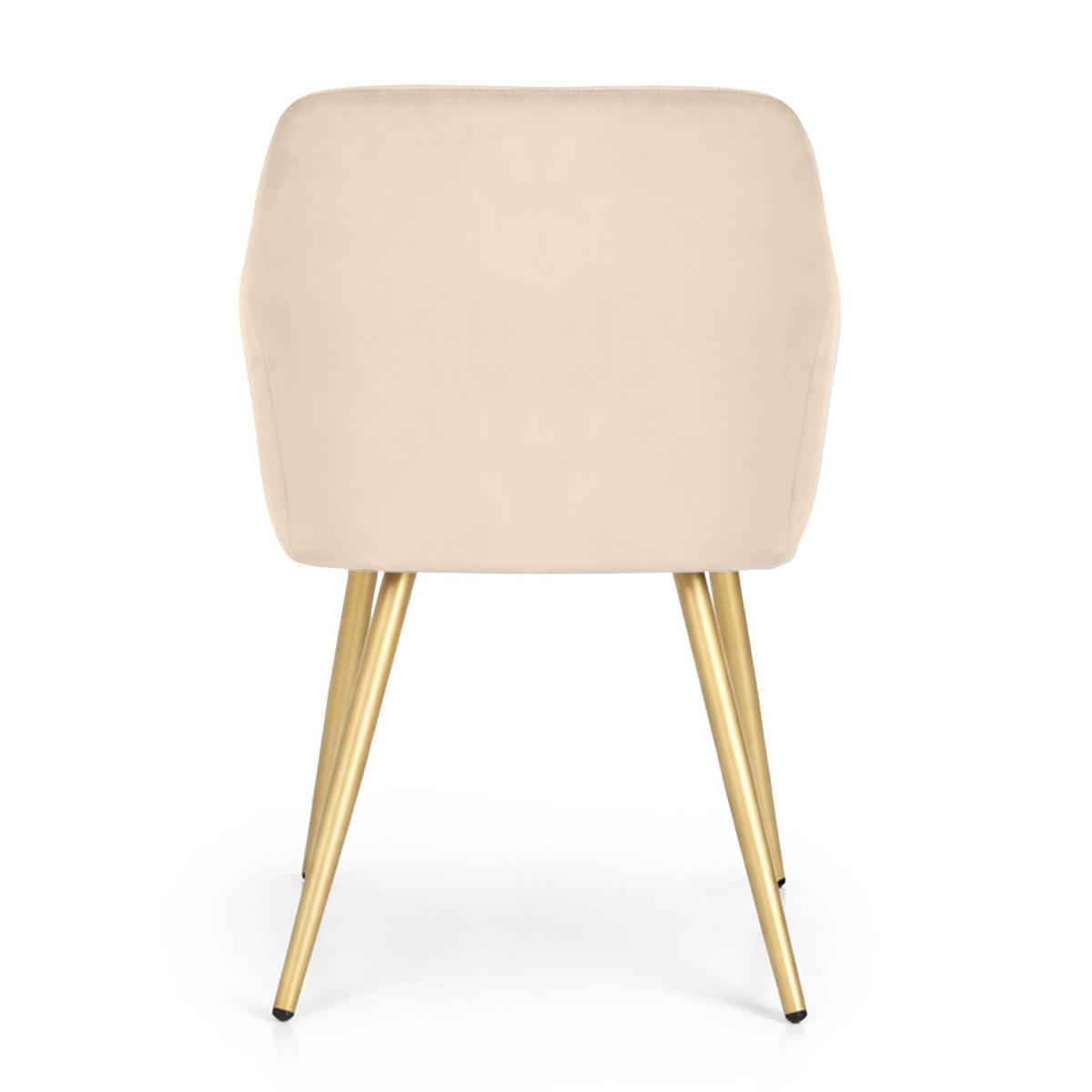 POLSTERSTUHL 2er Set, Metallbeine Creme 54,5/83/58 - Creme, Textil (55/83/58cm) - RAUMHIRSCH FURNITURE