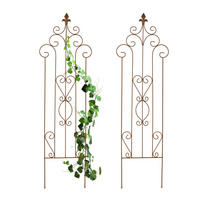 RANKGITTER - Braun, Metall (35/116/0.5cm) - Relaxdays