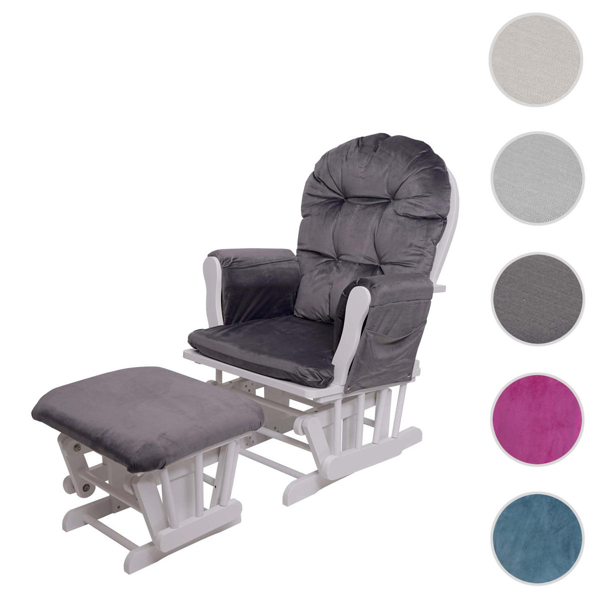 RELAXSESSEL SCHWINGSTUHL Grau - Grau, Textil (68/98/76cm) - MCW