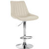 BARHOCKER Lederlook creme - Chromfarben/Creme, Textil/Metall (49.5/91/50cm) - CLP