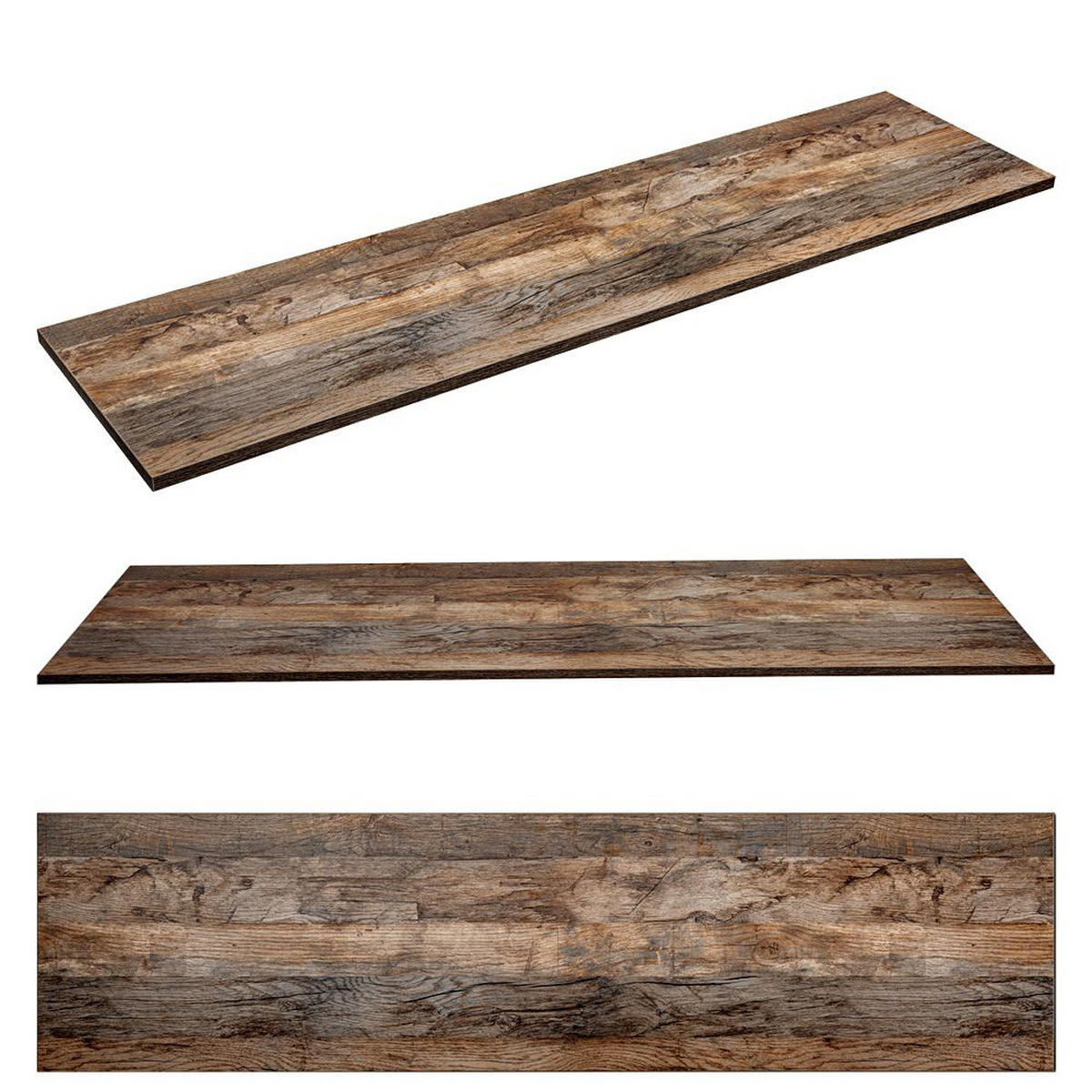 BADMÖBEL-SET 5-TLG. Puebla-56 - Braun, Holzwerkstoff (160/63/46cm) - Lomado