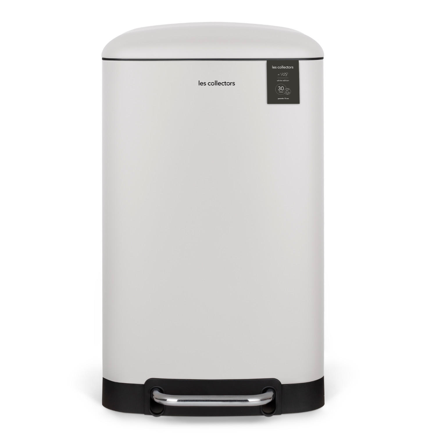 TRETMÜLLEIMER 30L - weiße Edition N°728 - Weiß, Metall (34/61.5/32.5cm) - Les Collectors