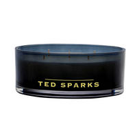 KERZE 6/6/27cm - Schwarz, Glas (6/6/27cm) - Ted Sparks