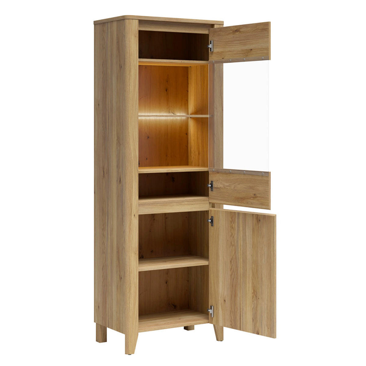 VITRÍNA Samara Drevo - hnedá, kompozitné drevo (71/200/42.5cm) - Petits-meubles