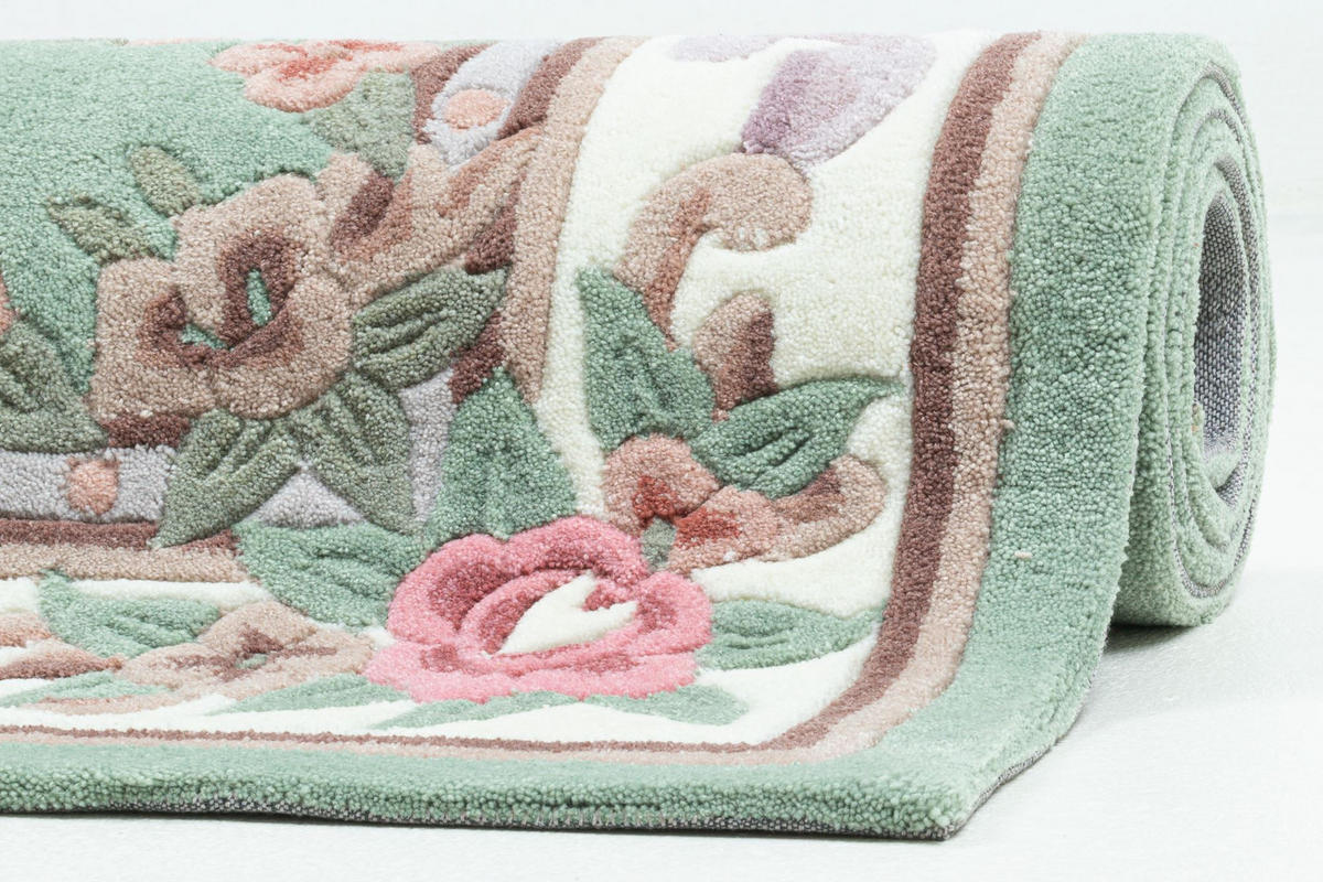 HANDTUFTTEPPICH Ming 240x340 cm - Grün, Textil (240/340cm) - THEKO