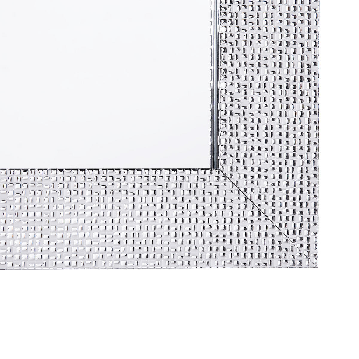 WANDSPIEGEL silber rechteckig 50/130 cm Mervent - Silberfarben/Weiß, Kunststoff (50/130/2cm) - Beliani