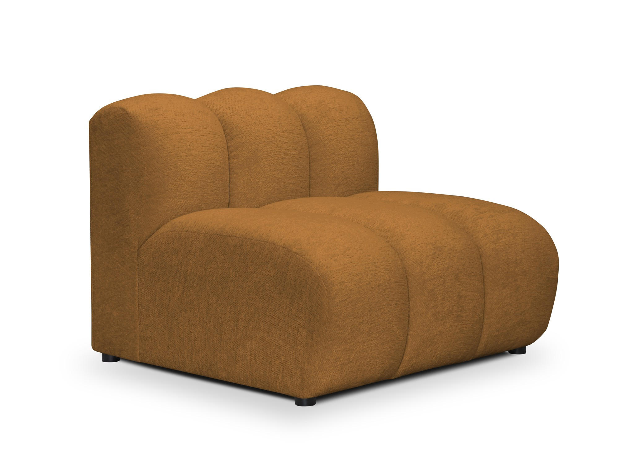 SOFAELEMENT Chenille Stoff Gelb - Currygelb/Schwarz, Holzwerkstoff/Kunststoff (90/70/89cm) - Makamii