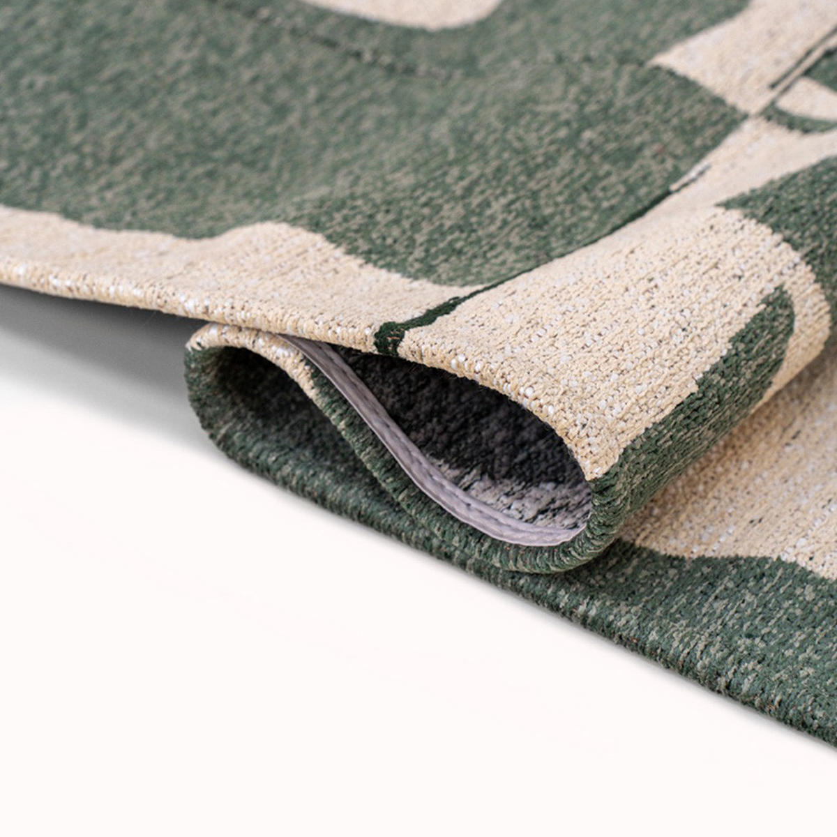 TEPPICH Sea Spray Craft Papercut 80/250 cm - Grün, Textil (80/250cm) - Louis De Poortere