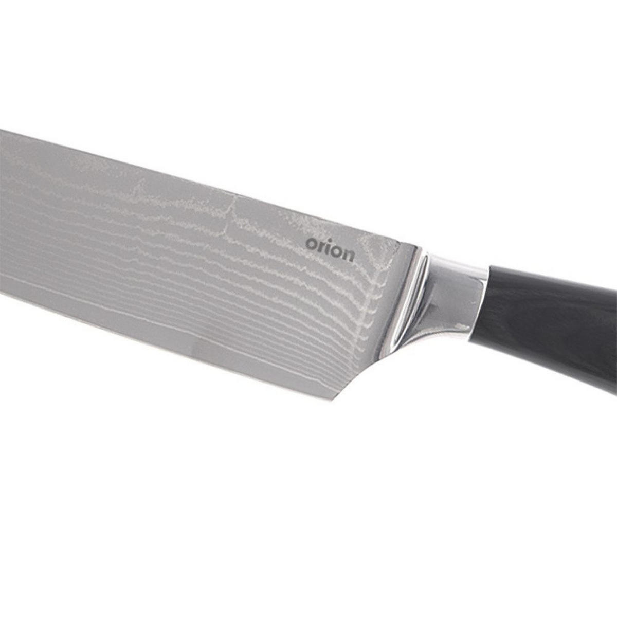 KOCHMESSER DAMASKUS Schwarz Silber - Schwarz, Metall (33.5cm) - Orion 