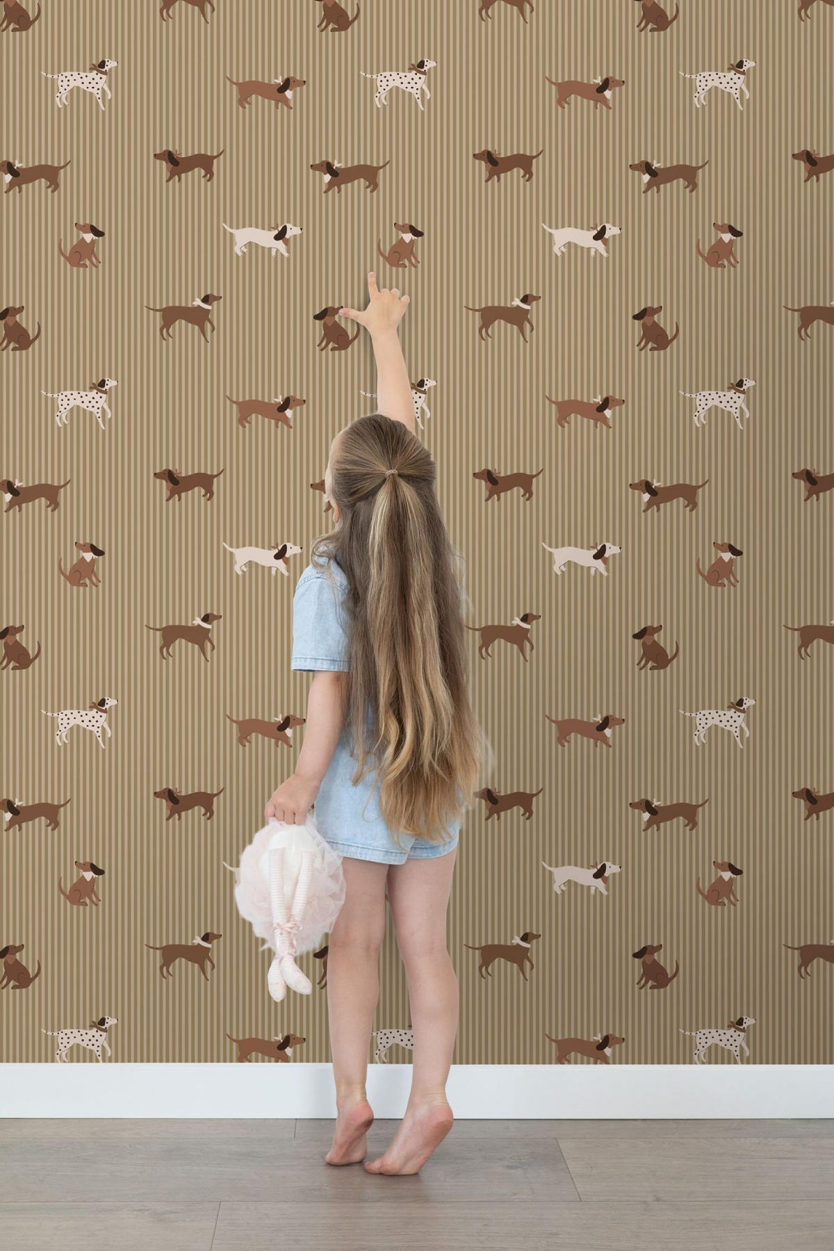 TAPETE Hunde 50 x 900 cm - Grün, Papier (50/0.1cm) - ESTAhome