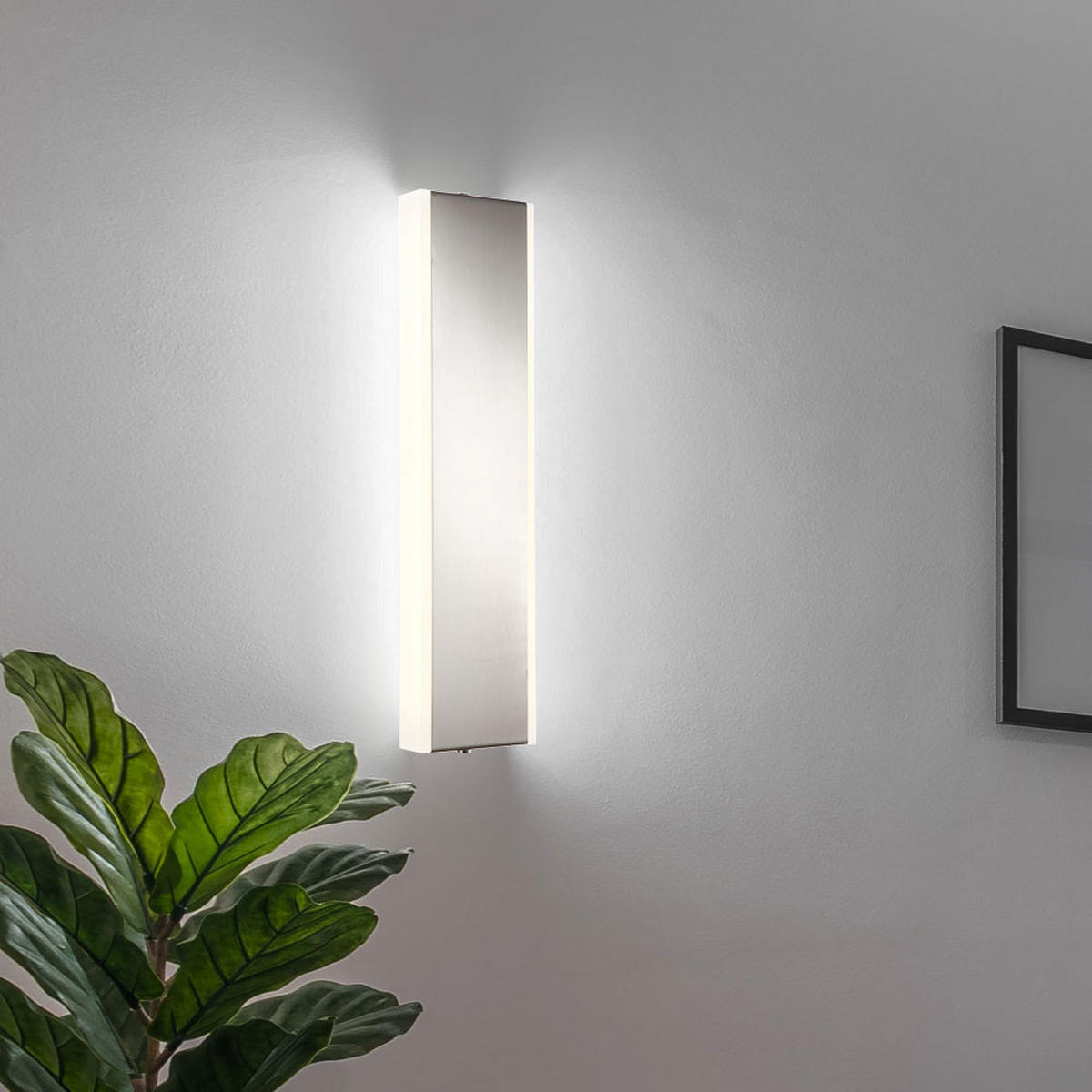 LED WANDLEUCHTE SIDNEY Silber - Silberfarben, Glas (44.5/4/11cm) - Globo Lighting