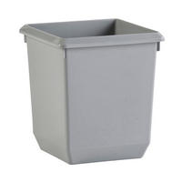 PAPIERKORB Viereckig Kegelförmig 21 Liter 31x28x28xm Kunststoff Grau - Grau, Metall (28/31/28cm) - PROREGAL