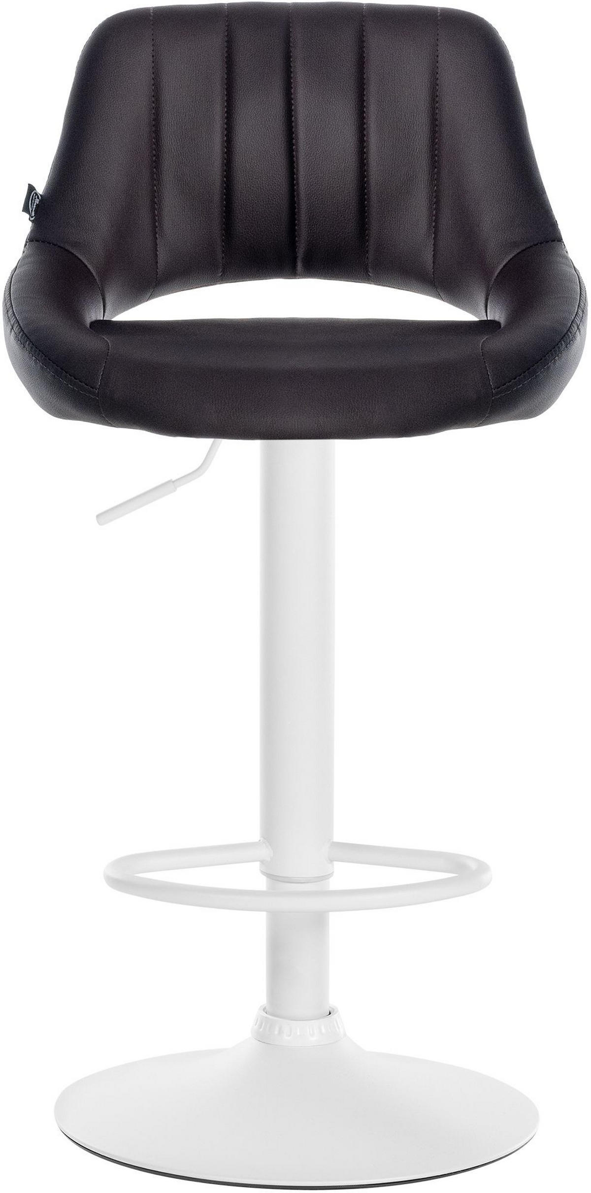 BARHOCKER Lederlook Braun - Weiß/Braun, Textil/Metall (47/85/48cm) - CLP