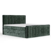 BOXSPRINGBETT Nocturne Grün 160/200 cm - Schwarz/Grün, Holz/Holzwerkstoff (160/200cm) - Maison de Reve