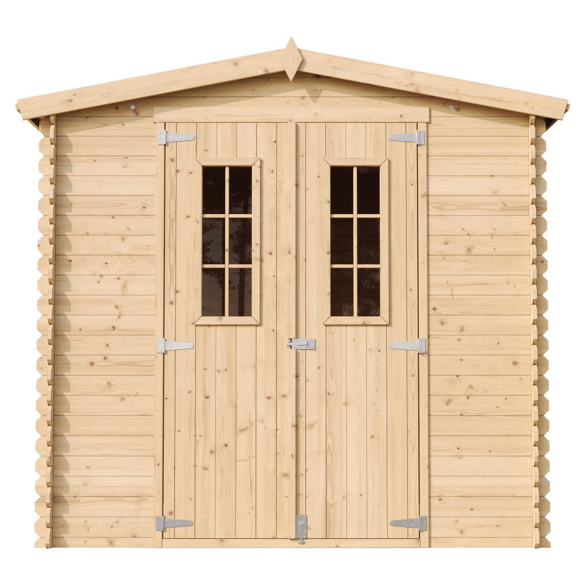 GARTENHAUS aus Holz - B236xL226xH218 cm/ 4.33 m2 - M369C - Beige, Holz (220/218/226cm) - Timbela