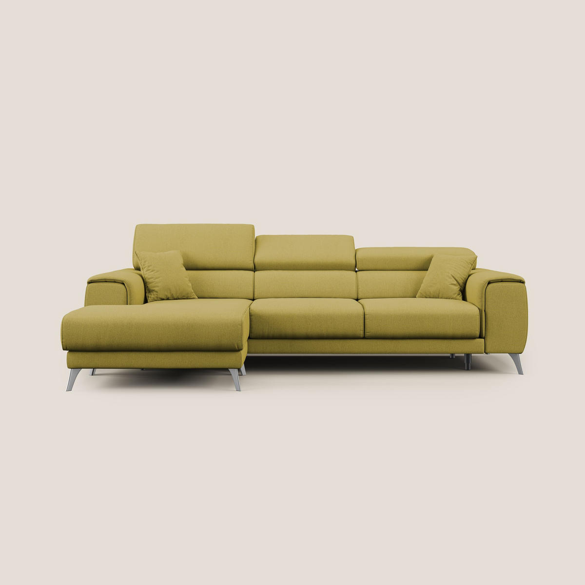 ECKSOFA LINKS Fusion - Gelb, Textil (260/102cm) - Divani.store