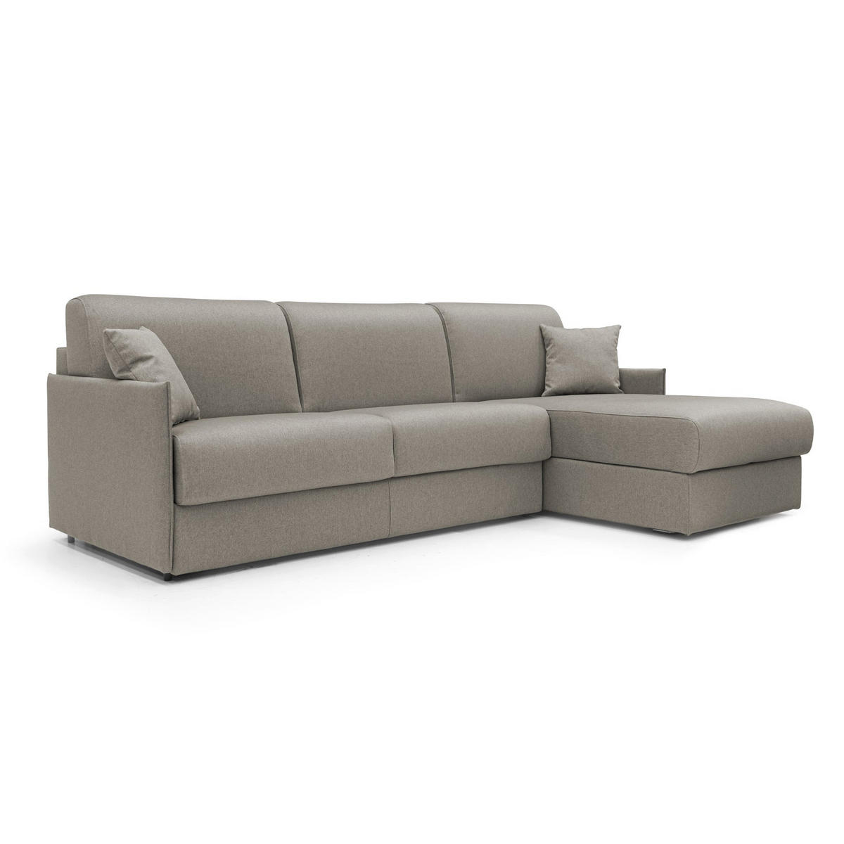 ECKSOFA RECHTS Evans - Taupe, Textil (272/96cm) - Divani.store