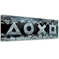 WANDBILD spielkonsole für gamers - Multicolor, Textil (90/30cm) - Feeby