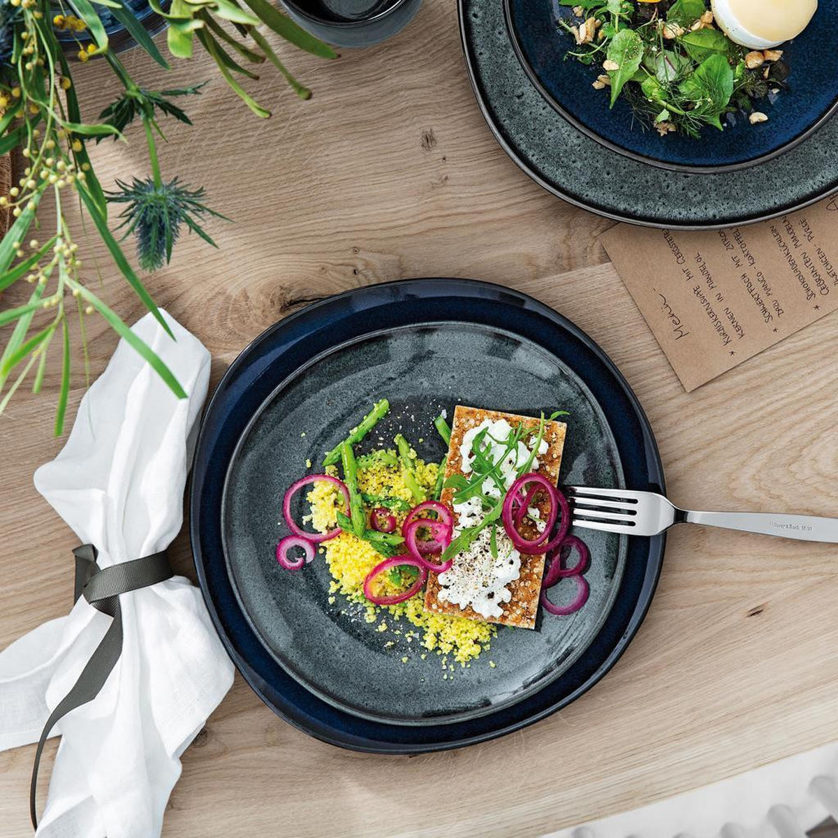 FRÜHSTÜCKS-SET Lave gris 4er Set - Grau, Keramik (1/1/1cm) - like.Villeroy & Boch