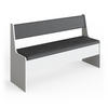 KÜCHENBANK mit Polster Roman Weiß 136.6 x 41.5 cm - Anthrazit/Weiß, Holzwerkstoff (41.5/80/136.6cm) - Vicco