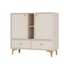 KOMMODE TORINO 100/94/41 cm mit 2 Schubladen 2 Türen Beige - Beige, Holzwerkstoff (100/94/41cm) - MASSENO