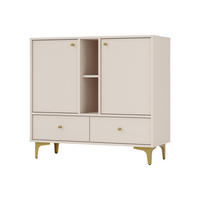 KOMMODE TORINO 100/94/41 cm mit 2 Schubladen 2 Türen Beige - Beige, Holzwerkstoff (100/94/41cm) - MASSENO