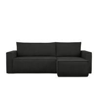 UNIVERSAL-ECKSOFA NAPI II mit Schlaffunktion, anthrazit - Anthrazit, Textil (246/148cm) - KONSIMO®